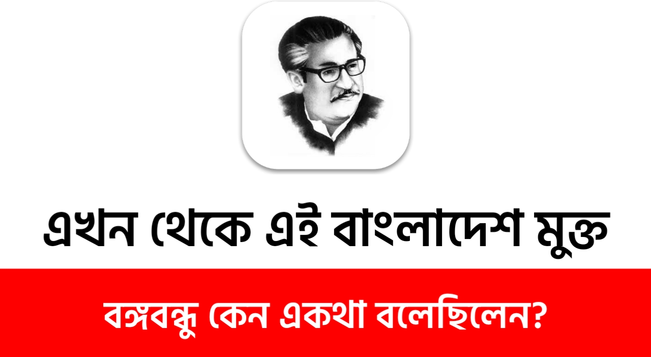 আজ থেকে বাংলাদেশ স্বাধীন একথা দ্বারা বঙ্গবন্ধু কী প্রকাশ করেছেন